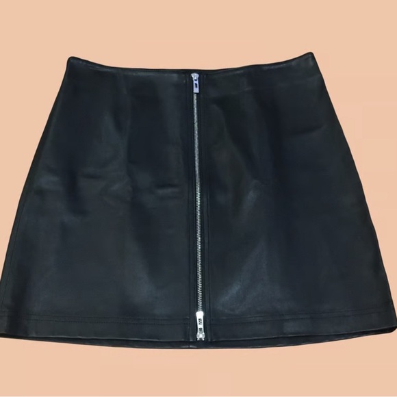 NWT Avec Les Filles Leather Skirt, Sz 4 - Picture 3 of 8